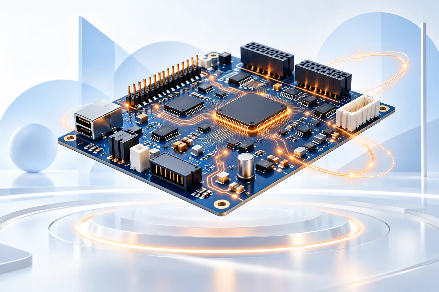Concept illustration of electronics boards