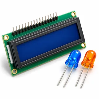 Illustration of displays and LEDs