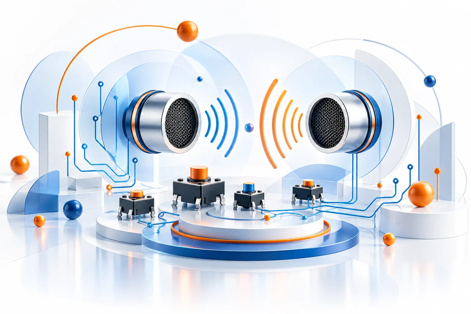 Concept illustration of sensors and switches